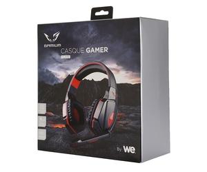 Casque Gamer - Gamium - Noir/Rouge - Filaire - Circum-aural - Micro omnidirectionnel