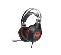 Casque gamer OVLENG GT64 rouge avec micro et retro éclairage LED pour PC & consoles - Haut-parleur 40mm - Contrôle du volume G
