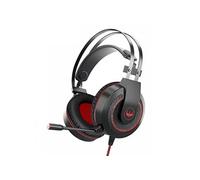 Casque gamer GT65 rouge avec micro et retro éclairage LED pour PC & consoles - Haut-parleur 40mm - Contrôle du volume