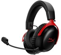 HyperX Cloud III S - Casque de Jeu sans Fil multiplateforme 2,4 GHz Bluetooth - Autonomie jusqu'à 120 Heures - 2,4 GHz - Pilote d'inclinaison de 53 mm - Microphone Amovible de 10 mm - Noir et Rouge