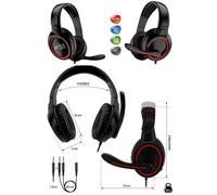 Casque Gamer - MEGA BASS - GTA 210 - Compatible PS5-PS4-SWITCH-XBOX - Son clair - Micro rétractable