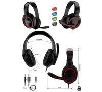 Casque Gamer - MEGA BASS - GTA 210 - Compatible PS5-PS4-SWITCH-XBOX - Son clair - Micro rétractable