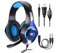 Casque Gamer Micro Casque PS4 Gaming,Compatible pour PS4,PC,Laptop, Tablette, et Tous les Smartphone