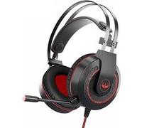 OVLENG Casque Gamer GT65 Rouge avec Micro et Retro éclairage LED pour PC & Consoles - Haut-Parleur 40mm - Contrôle du Volume
