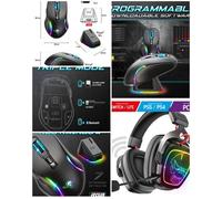 Casque Gamer PC - XPERT - H1500 - Sans fil Bluetooth - RGB - 7.1 Surround Sound