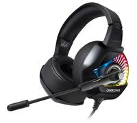 Casque gamer PRUMYA PS4 PS5 avec Micro Anti-Bruit Réglable 7 RGB LED Lampe Stéréo Basse