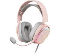 Casque Gamer RGB Mars Gaming MHAXP Rose 53mm HiFi mic Amovible G