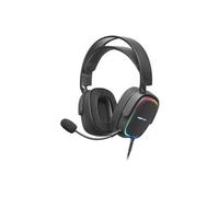 Mars Gaming Casque Gaming MHAX – Noir, RGB, Multiplat, micro amovible, 53 mm HiFi