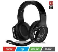 Casque Gamer Sans Fil 7.1 Surround XPERT H1100 - LED - Simili Cuir - Microphone Flexible - 12H Autonomie - PC / PS4 / XBOX ONE