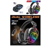 Casque Gamer Sans fil Bluetooth RGB XPERT H1500 7.1 Virtual Surround compatible PC SWITCH-PS5 - PS4 + Souris PORSHE DESIGN