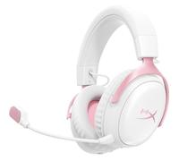 Casque Gamer Sans Fil HyperX Cloud III S Wireless blanc & rose pour PC Mac PS5 mobiles Switch avec adaptateur USB-C et câble USB