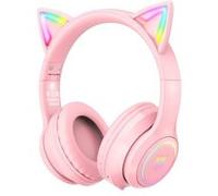 Casque Gamer Sans Fil ONIKUMA B90 Bluetooth avec RGB - Pour Jeu Compétitif - Rose