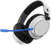 Skullcandy SLYR Pro Casque de Gaming Multiplateforme Supra-Auriculaire sans Fil avec Transmetteur USB-A à Latence Ultrabasse, Compatible avec Playstation ou Xbox, PC, Nintendo Switch - White/Bleu