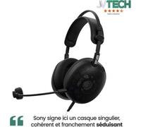 Casque Gaming Filaire Ouvert Sony INZONE H6 Air - Son Spatial 360° pour Le Gaming, Conception Ultra-légère de 199 g, Microphone à Perche Amovible, égaliseur personnalisé INZONE Hub - PC/PS5, Noir