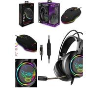 Casque Gamer Spirit Of Gamer PRO-GT210 avec Son Surround Virtuel 7.1 et Souris RGB 6 Boutons