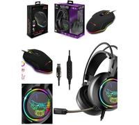 Casque Gamer - Spirit Of Gamer - PRO-GT210 - Son Surround Virtuel 7.1 - Souris RGB 6 Boutons - Noir