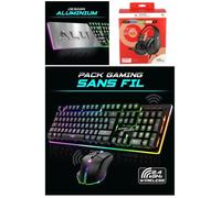 CASQUE GAMER Switch PC PS4 PS5 + CLAVIER semi mécanique sans fil Blanc RGB PRO + Souris sans fil RGB