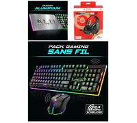 CASQUE GAMER Switch PC PS4 PS5 + CLAVIER semi mécanique sans fil Blanc RGB PRO + Souris sans fil RGB