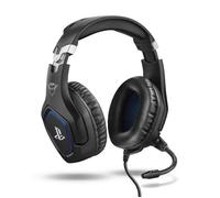 Trust Gaming Casque Gamer PS4 et PS5 avec Licence Officielle pour PlayStation GXT 488 Forze - avec Microphone Flexible Repliable, Coupure du Micro et Réglage du Volume sur Fil - Noir