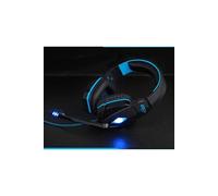 Casque Gamers avec Micro et Telecommande pour PC HP LED Reglage Son Universel USB Jack (BLEU)