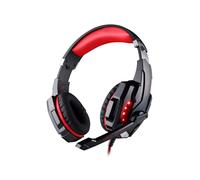 Casque Gaming avec microphone OLALI KOTION EACH G9000 - Lumière LED - Noir/Rouge