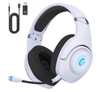 Casque Gaming, Casque Gaming sans Fil pour PS5, PC, 2.4GHz Casque Gamer avec Microphone Stéréo 3D Amovible, Cuffie Bluetooth 5.2, 3,5mm câble Adaptateur pour Xbox Casque