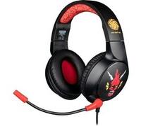 Casque gaming circum-aural - Filaire - Konix - Stranger Things - PC, PS5, Switch 2 et Xbox - Microphone - Câble 1,5 m noir avec accents rouges