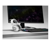 Corsair Casque gaming HS55 Surround – Filaire, léger, Dolby 7.1, iCUE, Multi‑plateforme – Blanc
