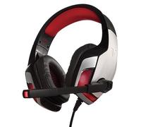 Casque Gaming FAFNIR Silver BlackRed avec LED