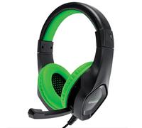 Casque gaming filaire avec micro Amstrad AMS H888 - Noir/Vert Noir/Vert