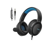 Casque gaming filaire BINNUNE BG02 avec microphone à réduction de bruit - Compatible PC, PS4, PS5 - Bleu Bleu G