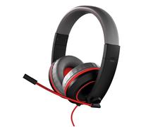 Gioteck Casque gaming XH100S filaire Micro antibruit Jack 3,5 mm Contrôle volume Noir/Rouge