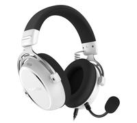 Casque Gaming Filaire HATOR HYPERGANG 3 Hi-Res Blanc - Connectique USB Type-C/A & Jack 3.5mm, Haut-Parleurs 53mm, 10-44000Hz, Micro amovible, 310g