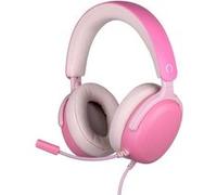 Casque gaming - Filaire - Konix - Nintendo Switch 2, PS5 et Xbox Series X|S - Nexus - Haut-parleurs 40 mm - Microphone - 1,5 m rose avec coussinets beige clair/crème