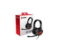 Casque Gaming Filaire MSI Immerse GH30 - Transducteurs 40mm, 20-20000Hz, 32 Ohm, Micro Amovible - Connecteur 3.5mm - Compatible Windows - Noir/Rouge