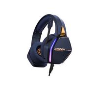Oniverse Casque gaming Nebula – Micro réglable, LED, 50 mm, coussinets tissu – Abyss Blue