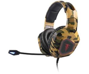 Casque Gaming Filaire Stéréo Army Thor, Noir Orange Vert