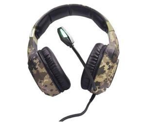 Casque Gaming Filaire Stéréo Army Thor, Noir/Vert