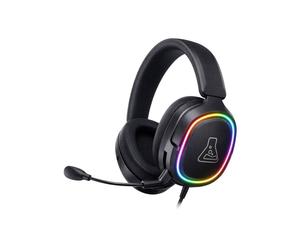 Casque gaming filaire THE G-LAB KORP MERCURY RGB micro rétractable noir