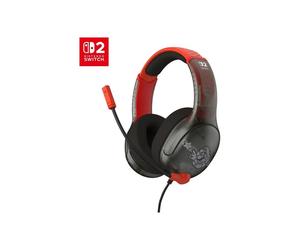 Casque gaming filaire Turtle Beach Airlite Fit Mario Star Nintendo Switch 2 Noir - micro anti-bruit à bascule - écouteurs 40 mm supra-auriculaires
