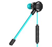 Casque Gaming Filiaire Hiditec Taiko Noir/Turquoise avec Double Micro et Son Dual Driver
