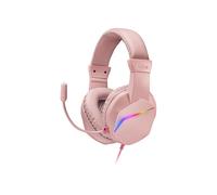 Casque Gaming FRGB Rainbow Over-Ear MH122 Rose Microphone Professionnel