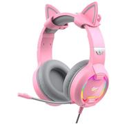 Casque gaming - GAMENOTE - H2233d - Rose - Éclairage RGB - Haut-parleur 50mm