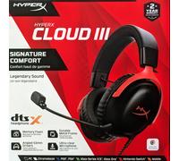 Casque gaming HyperX Cloud III noir/rouge filaire USB-C USB-A 3,5 mm PS5 XBOX PC