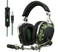 Casque Gaming Jeu en Direct Jeu en Ligne Jeu électronique e-Sports Casque Casque Army Green Camouflage