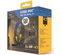 Steelplay HP-47 - Casque Gaming Filaire. Son Stéréo. Micro Rotatif. Commandes de Contrôle. Prise Jack 3.5mm - pour PS4. Switch. Xbox One. PC. Mac. Ordinateur. Edition limitée Hack, LED intégrée Jaune