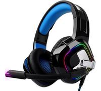 Casque Gaming Micro Pc Ps4 Switch Xbox 3d 5.1 - August Epg100 - Casque Gamer Filaire, Double Jack 3.5mm Led Usb Pour Console Visio
