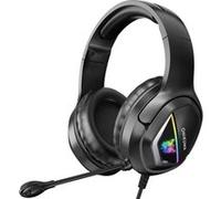 Casque Gaming ONIKUMA X2 Filaire Over-ear, lumière LED, réduction de bruit,micro rétractable - Noir Noir G