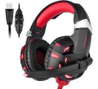 Casque Gaming pour la Nouvelle PS4 - Onikuma K2 3.5mm Ecouteurs Antibruit Avec Microphone Omnidirectionnel Rouge