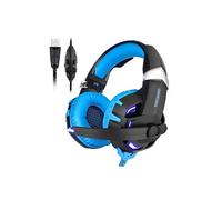 Casque Gaming pour la Nouvelle PS4 - Onikuma K2 3.5mm Ecouteurs Antibruit Avec Microphone Omnidirectionnel Bleu